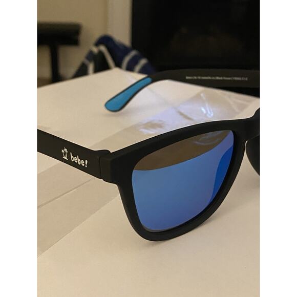 Bebe! Black Ocean Sports And Outdoors Blue Polarized UV400 Sunglasses NWT - Picture 4 of 14